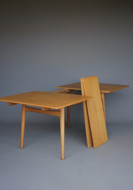 Image 1 of Table de salle à manger extensible en chêne Hans J. Wegner Modèle AT 310 par Andreas Tuck,1960s