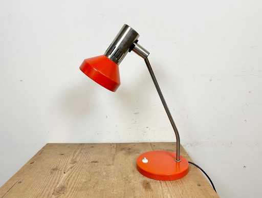 Vintage Orange East German Table Lamp from AKA Leuchten, 1970s