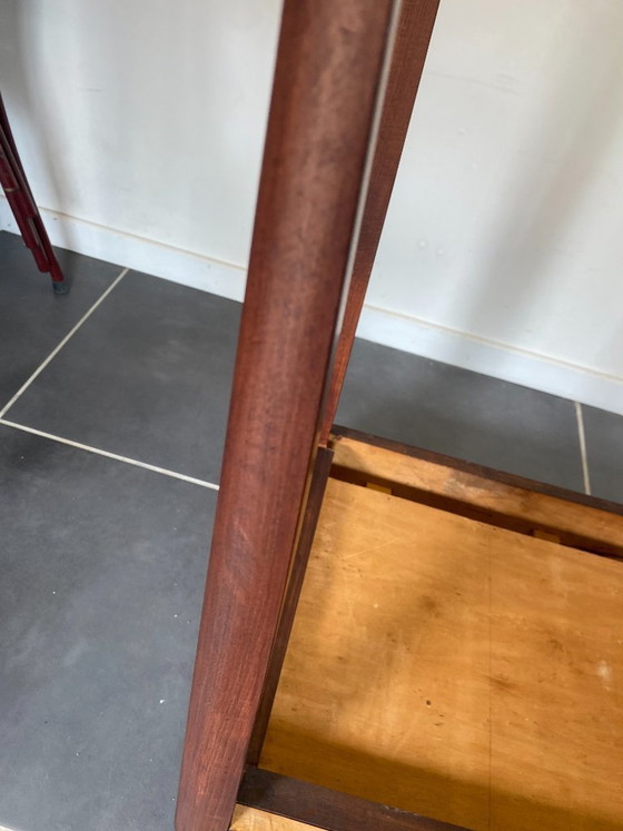 Image 1 of Vintage 1950s rosewood veneer side table/desk with one drawer