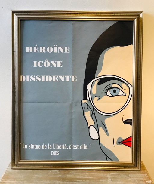 Framed movie poster Ruth Bader Ginsburg 2018