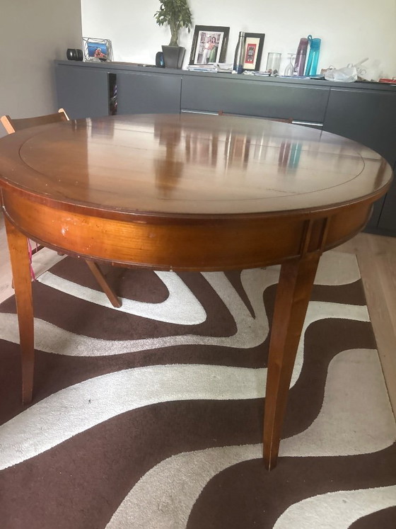 Roche Bobois Classic Cherry Wood Oval Dining Table & 6 Chairs (photo 3 of 5)