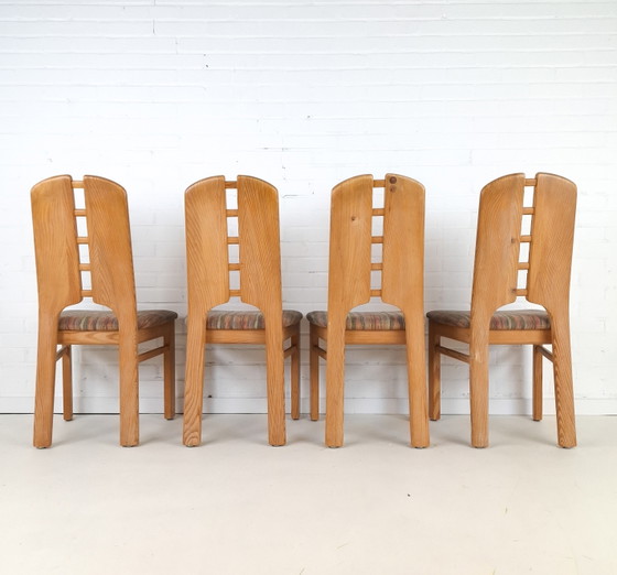 Image 1 of 4x vintage Lübke chairs, Brutalist, 1970s, mid-century