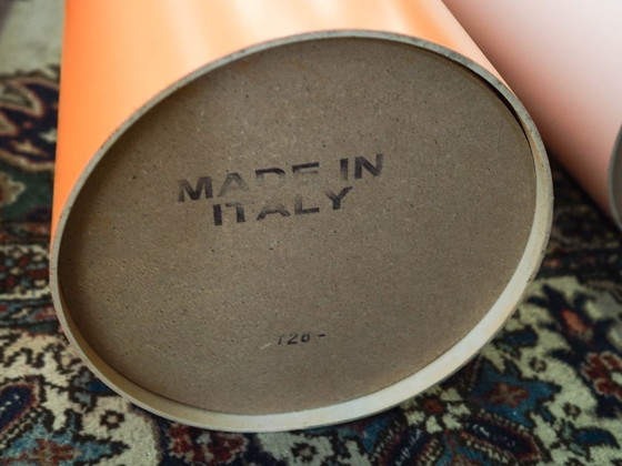 Image 1 of Orange ‘Lipstick’ mirror, Italian design, 1970s, designer: Rodolfo Bonetto