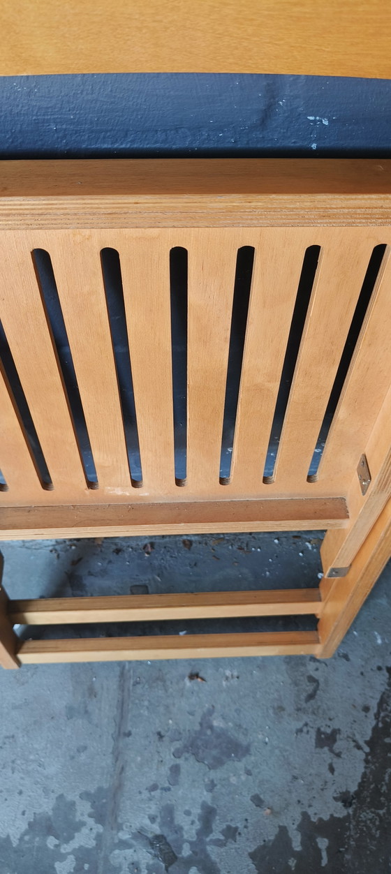 Image 1 of Chaises pliantes rétro vintage années 80, style Alvar Aalto, scandinaves, IKEA, en bois de hêtre
