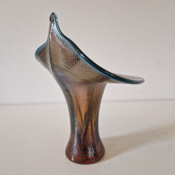 Image 1 of Vaso vintage in vetro soffiato a mano Erwin Eisch del 1989