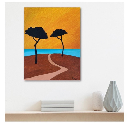 Image 1 of Olio su tela grezza, dimensioni 40x30cm