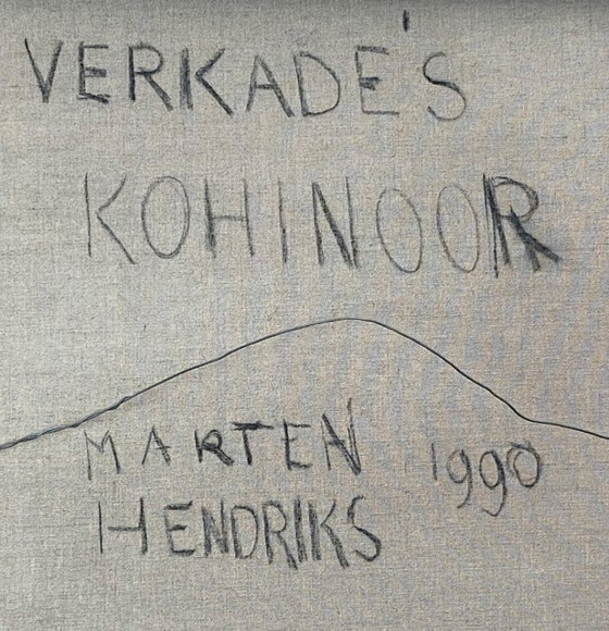 Image 1 of Marten Hendriks - 'Kohinoor' - Acrylverf op doek (190x150 cm)