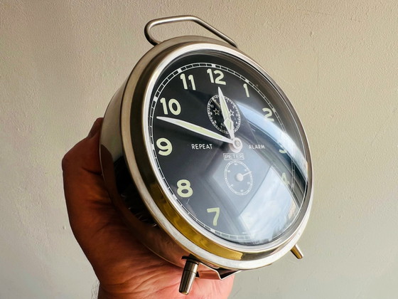 Image 1 of Vintage Peter 'Repeat' wekker, ca. jaren 1960. In prachtige werkende conditie.