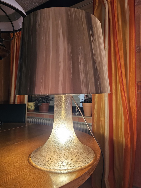 XL Peill & Putzler Table Lamp 65cm – 70s Vintage Space Age – Double Illuminated! – Textile (photo 4 of 7)
