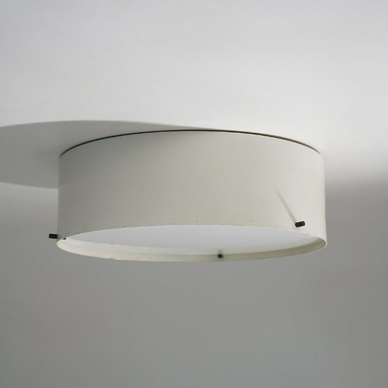 Image 1 of White ceiling lamp by Bruno Gatta for Stilnovo, 1950s - 2 AVAILABLE