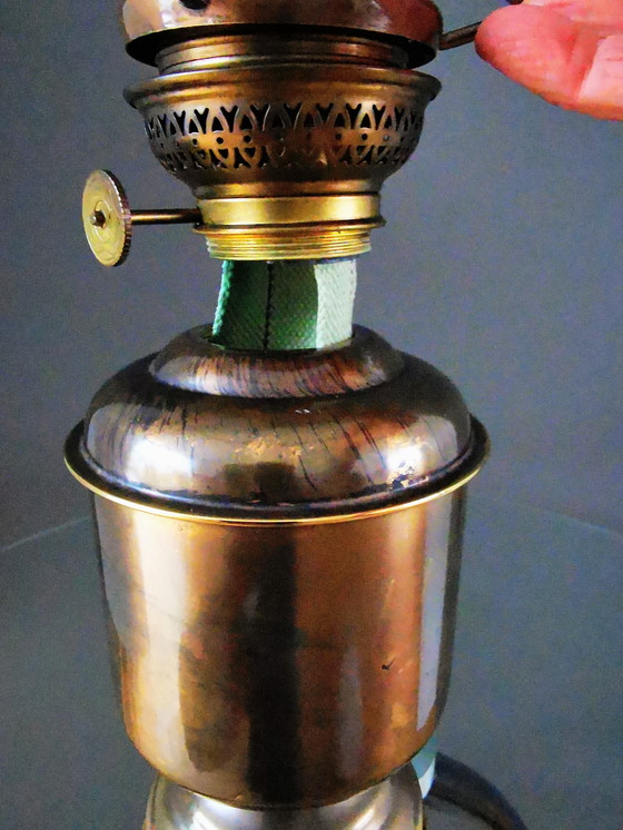 Image 1 of Mr. Holland, lampada a olio con paralume, anni '50