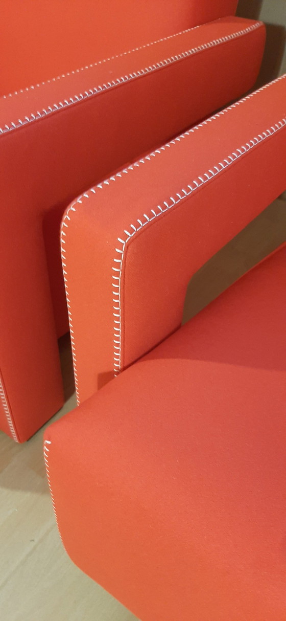 Image 1 of Cassina 2 Poltrona 637 Utrecht Nuova Mai Usata Lampo Rosso Lana 13L