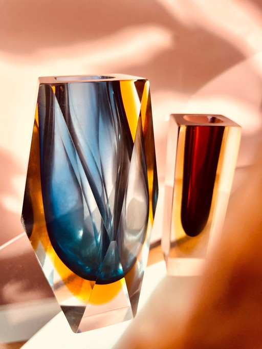 Set Flavio Poli, Mandruzatto Murano-Vasen