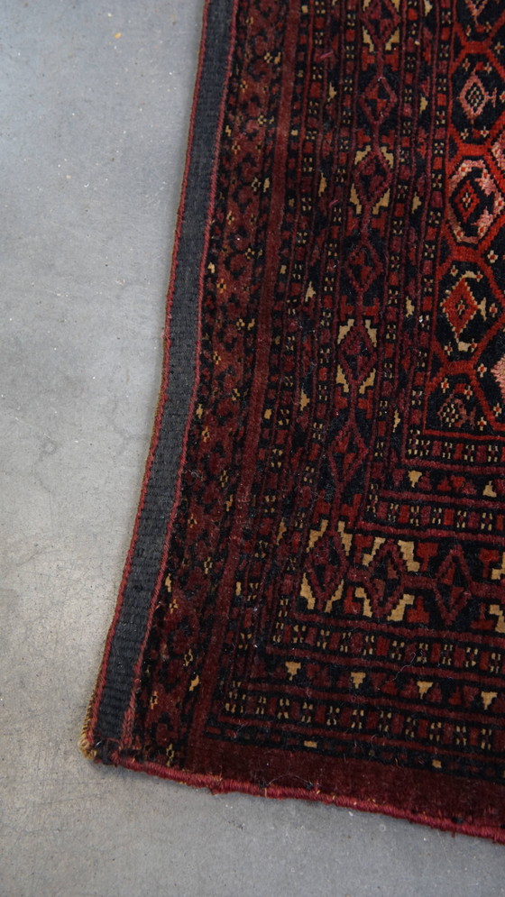 Image 1 of Chemin de table à dominante rouge bordeaux 138x39cm