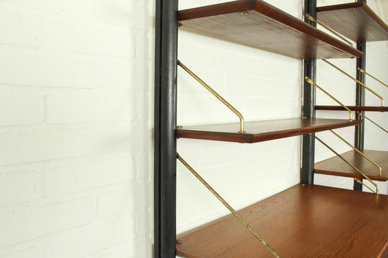 Image 1 of Parete attrezzata modulare in teak di Louis van Teeffelen per WéBé, 1955