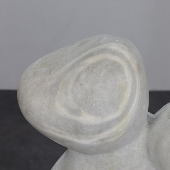 Image 1 of Mother and child - Marble sculpture by Mario Orsogna