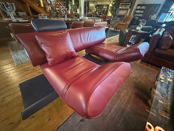 De Sede design sofa DS 140, De Sede DS140, 2 seaters, Leather, Metal, Red, Modern (photo 4 of 15)