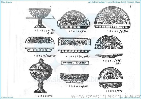 Image 1 of Mid-Century geperste glazen voetschaal: Cibulak Pavel Panek Design