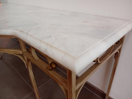 Image 1 of table d'appoint en marbre de Carrare