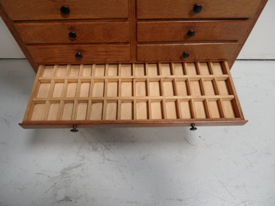 Image 1 of Antiek horlogemakers ladekastje