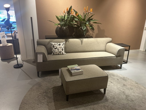 Edit 3.5-seater sofa + footstool from Pode – 3 5 zitsbanken, Textile, Plastic