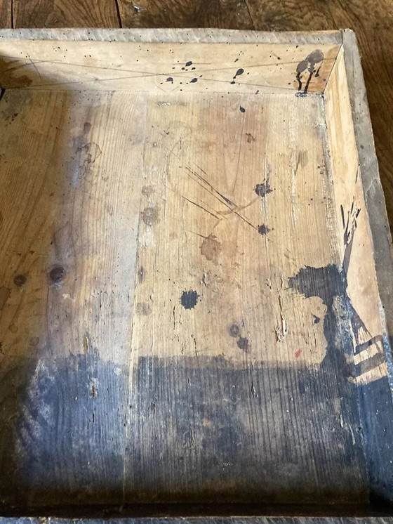 Image 1 of Table de ferme carrée en chêne massif