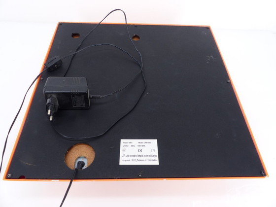 Image 1 of Specchio da parete Infinity Tunnel in plastica arancione, anni '90