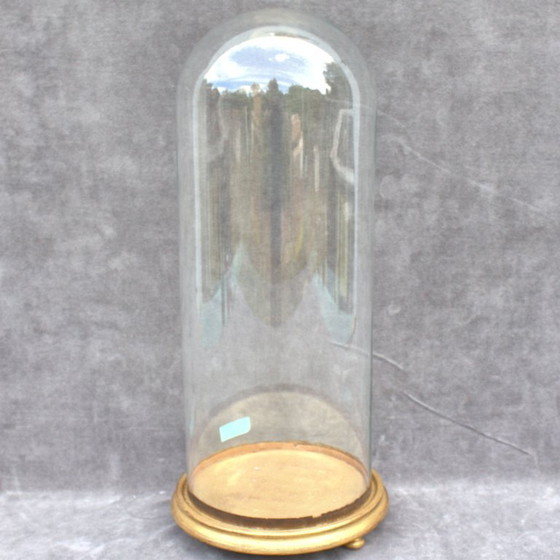 Image 1 of Campana antica rotonda in vetro 50 x 19,5 cm