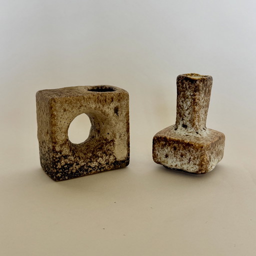 Paire de soliflore par Hugo & Marius van Woerden pour Vest Ceramics