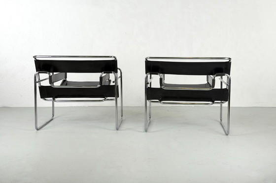 Image 1 of Ein Paar Wassily-Sessel von Marcel Breuer für Gavina - 1960er Jahre