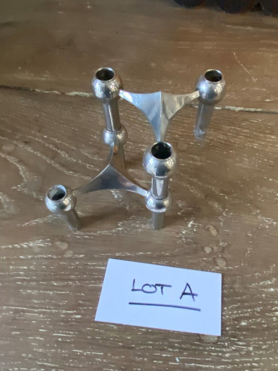 Image 1 of Lotto A set di 2 candelieri modulari NAGEL 1970