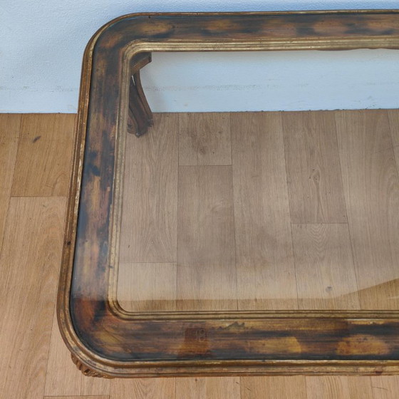 Tavolino da caffè Vintage Regency con piano in vetro. Legno – Tavolini da caffè, Glass, Wood (photo 8 of 12)