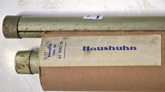 Image 1 of Affiche scolaire vintage RDA, maison squelette, poulet