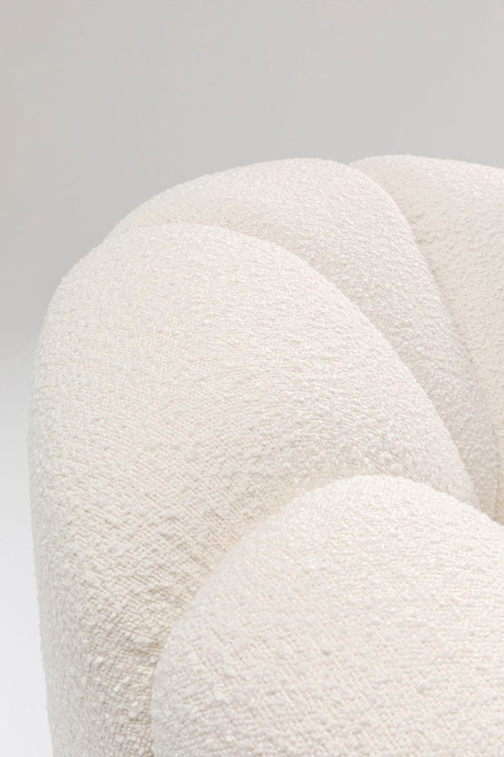 Image 1 of Kare Design – Sillón giratorio Peppo (Blanco Bouclé) – en perfecto estado