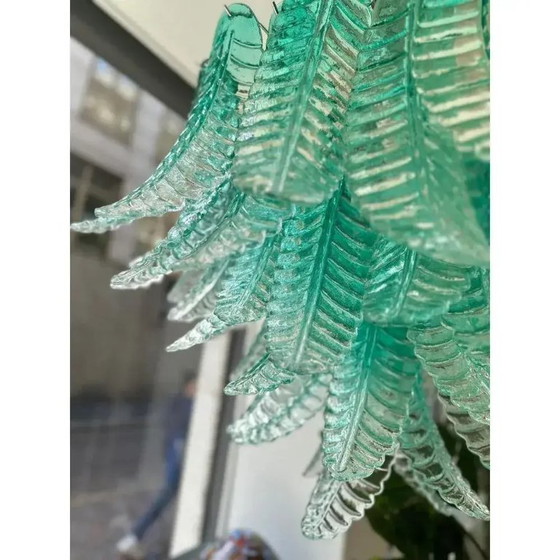 Image 1 of Scenographic Green Felci Murano Glass Chandelier by Simoeng