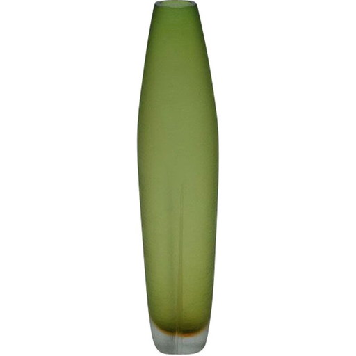 Grand vase vintage en verre de Murano 1990