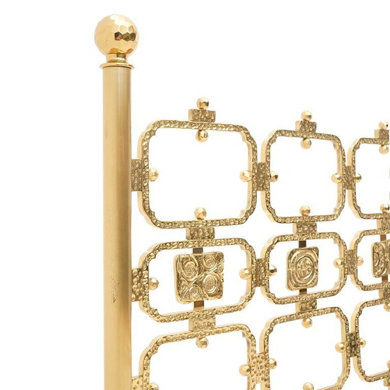 Image 1 of Letto con testiera in ottone di Luciano Frigerio, anni '70