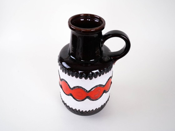 Image 1 of Ceramic vase with a handle, German design, 1960s, made in West Germany