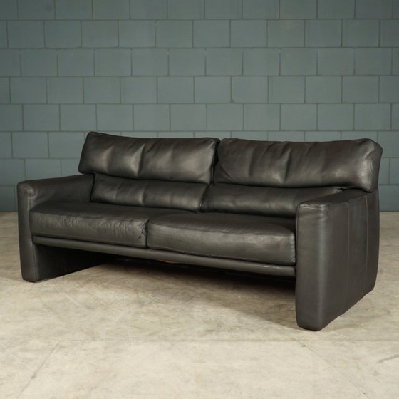 Design Driezitsbank – Zwart Leder – Brühl – 3-5 zitsbanken, Leather (photo 9 of 12)