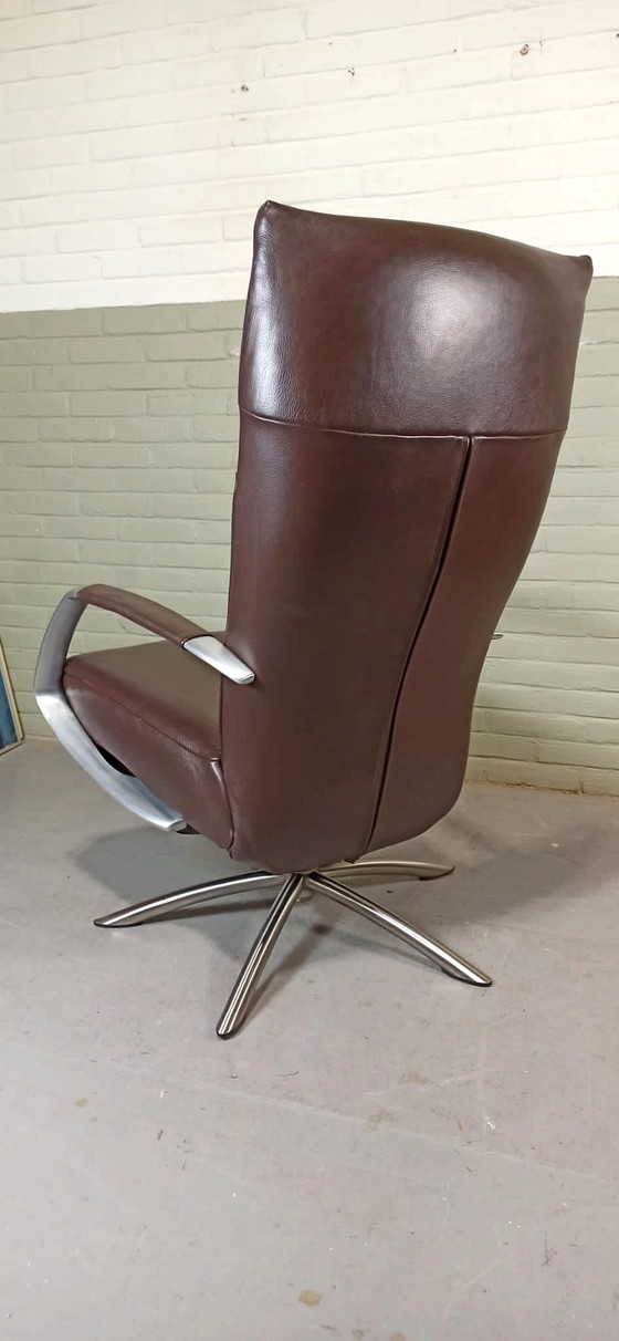 Image 1 of Recliner en cuir Fauteuil pivotant Easy Chair