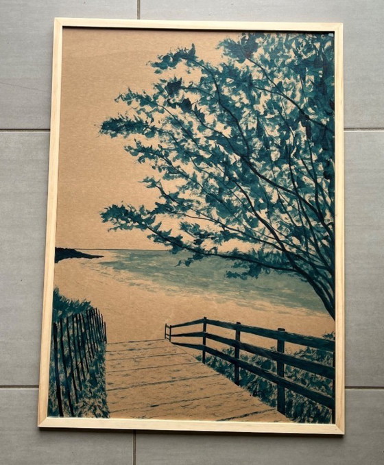 Image 1 of Tinte auf 400g Kraftpapier.  Format 70x50cm