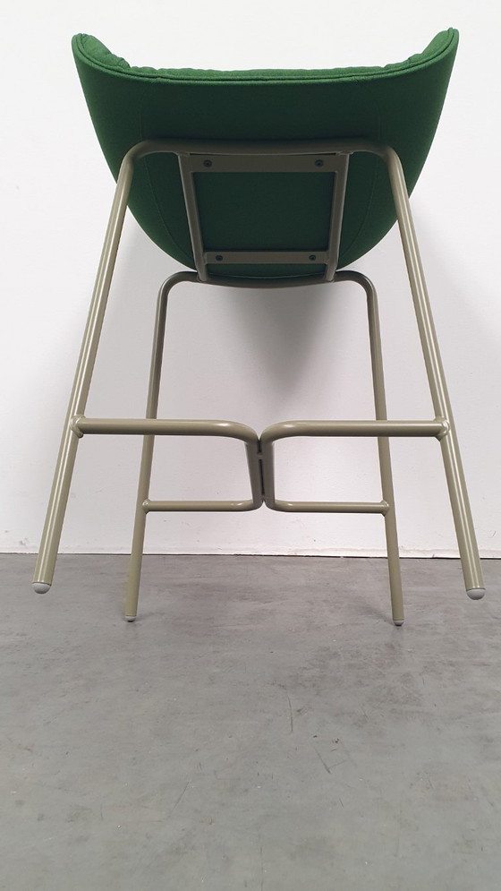 Image 1 of MDD high design bar stool Baltic Soft Duo green pleated fabric