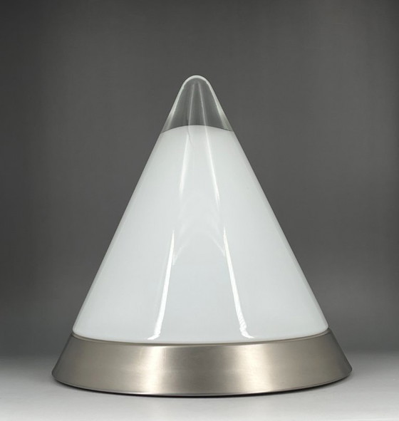 Image 1 of Lampada da soffitto Peill & Putzler “KIBO” (Modello 71333) – Germania, vetro opalino/trasparente, vintage