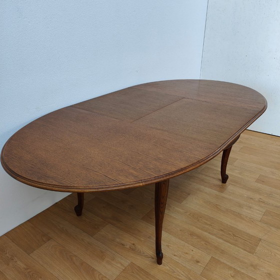 Image 1 of Oval vintage dining table dining room table extendable table