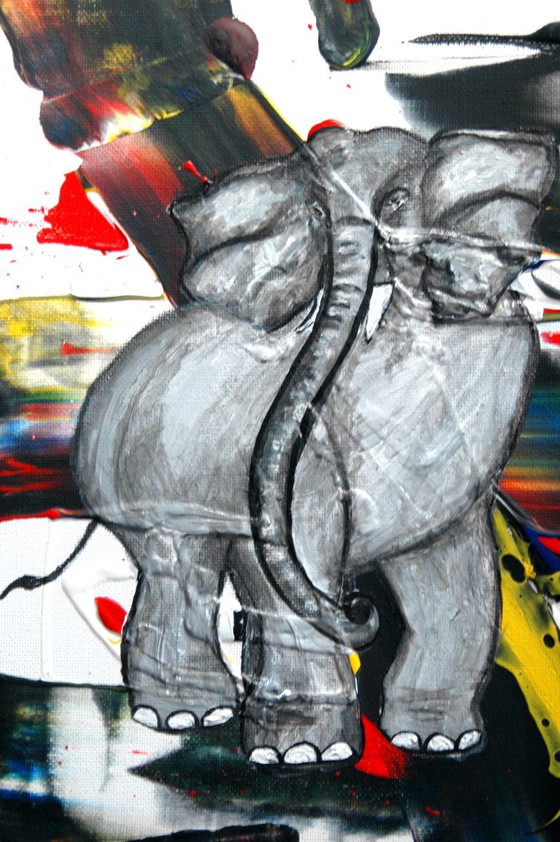 Abstract elephant in motion 3 – Art, Canvas (photo 2 of 6)