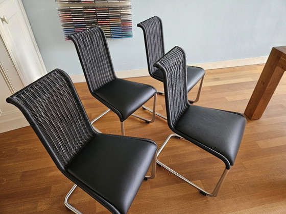 Image 1 of 4x Tecta B20 black with cushion