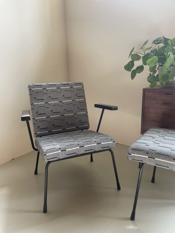 Gispen 1401 Armchair With Ottoman 1801 – Metal, Wool (photo 7 of 10)