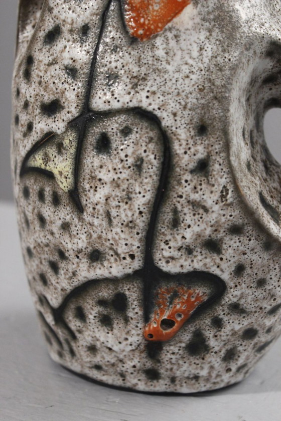 Image 1 of Marius Bessone in Vallauris - Large free-form vase abstract decor 1950s
