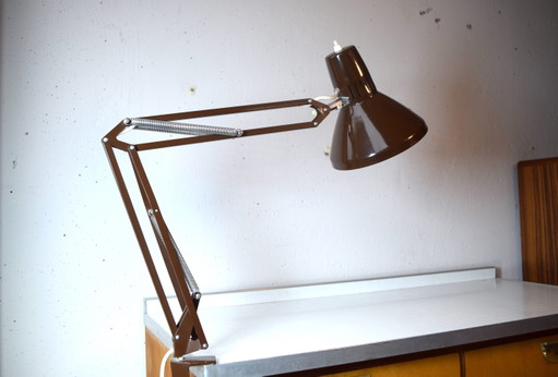 Jaren 70 Zweden Bureaulamp Vintage Architecten Tafellamp Bruin