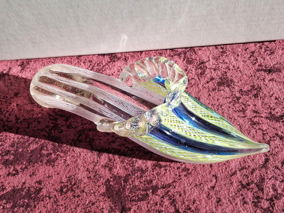Multicolor filigree blown glass shoe from Murano, 14.5 cm, Decorative Objects, Blue (photo 5 of 10)